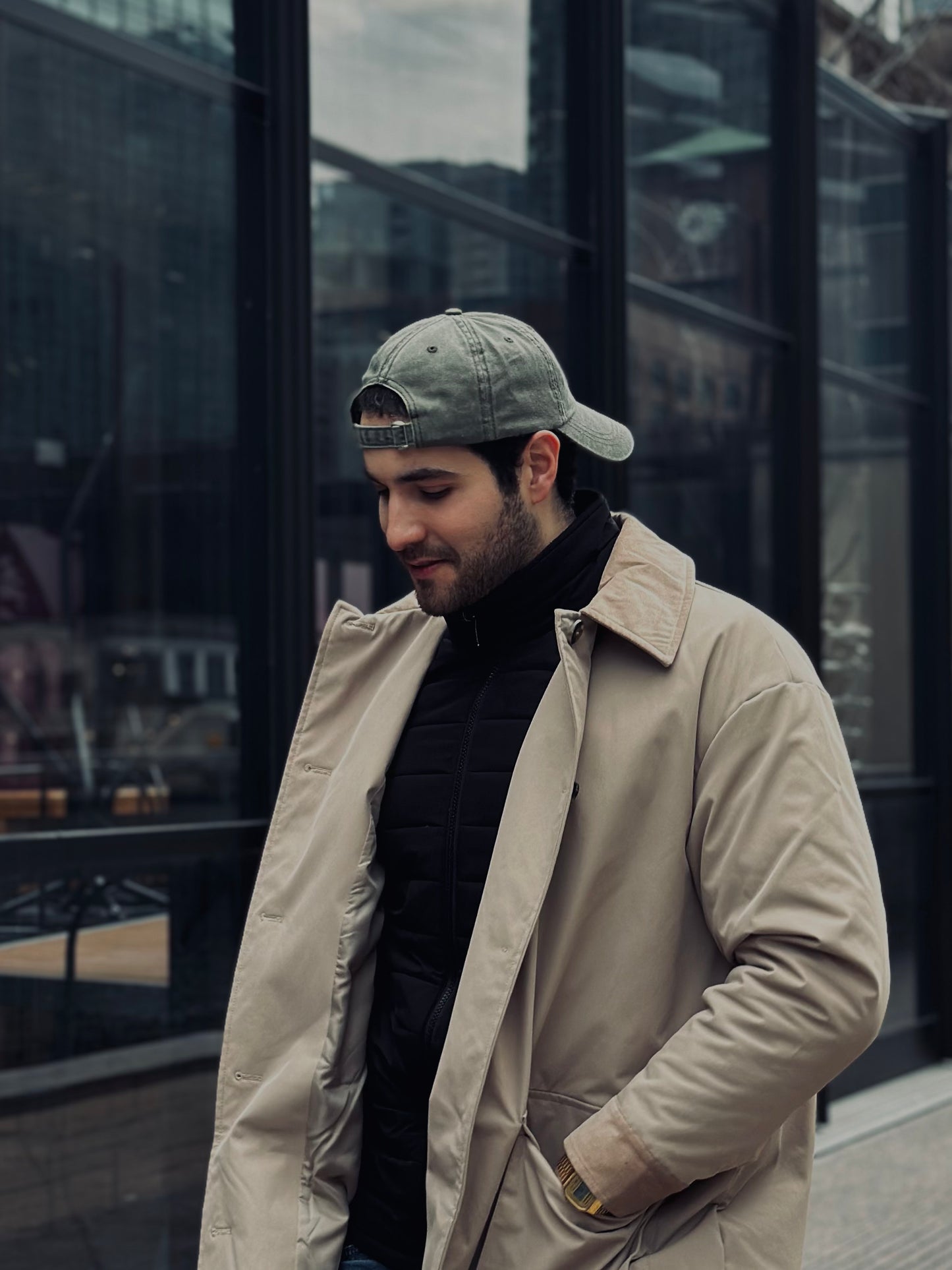 ''First, I Coffee'' Fall Collection Hat (Olive)